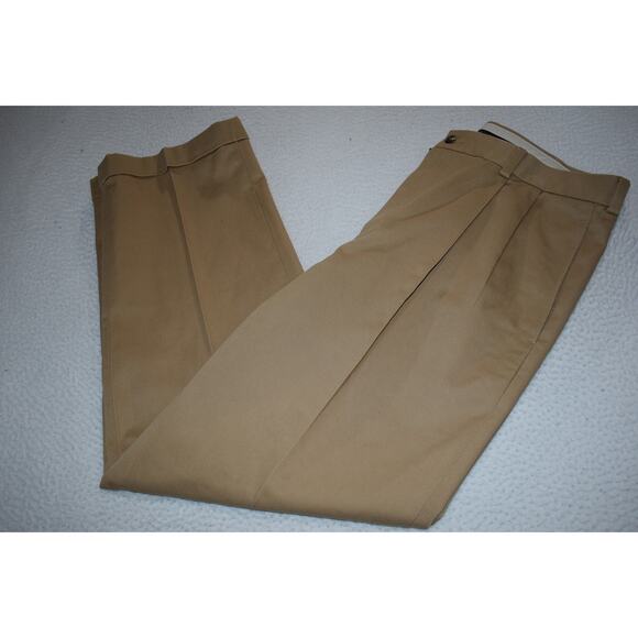 Brooks Brothers Pants Mens Size 36 x 30 Advantage Elliot Chino Khakis Tan Cotton - Picture 1 of 7